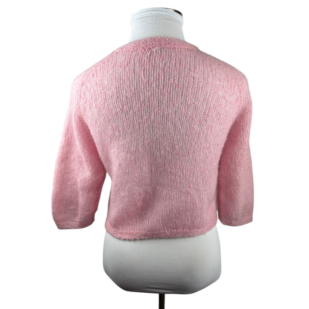 *Flawed* Free People Butterfly Sequin Cardigan Sweater Large Coquet Fairy Whimsy - Picture 8 of 14